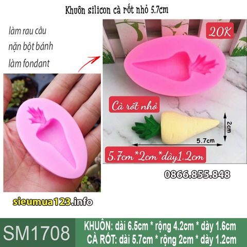 Khuôn silicon cà rốt nhỏ 5.7cm ( SM1708 ) - CÒN 2 CÁI