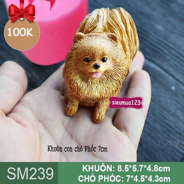 Khuôn silicon con chó Phốc 7cm ( SM239 )