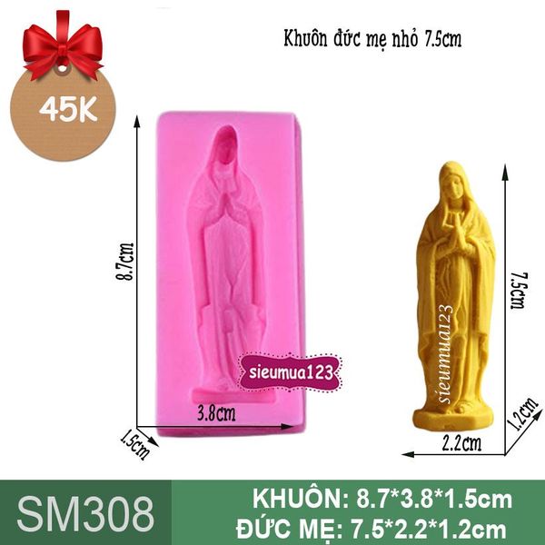 Khuôn Silicon Đức Mẹ Nhỏ 7,5cm ( SM308 )