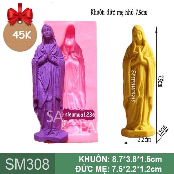 Khuôn Silicon Đức Mẹ Nhỏ 7,5cm ( SM308 )