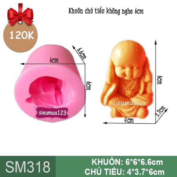 Khuôn rau câu silicon chú tiểu không nghe 6cm ( SM318 )