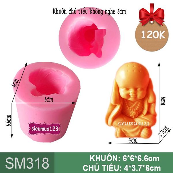 Khuôn rau câu silicon chú tiểu không nghe 6cm ( SM318 )
