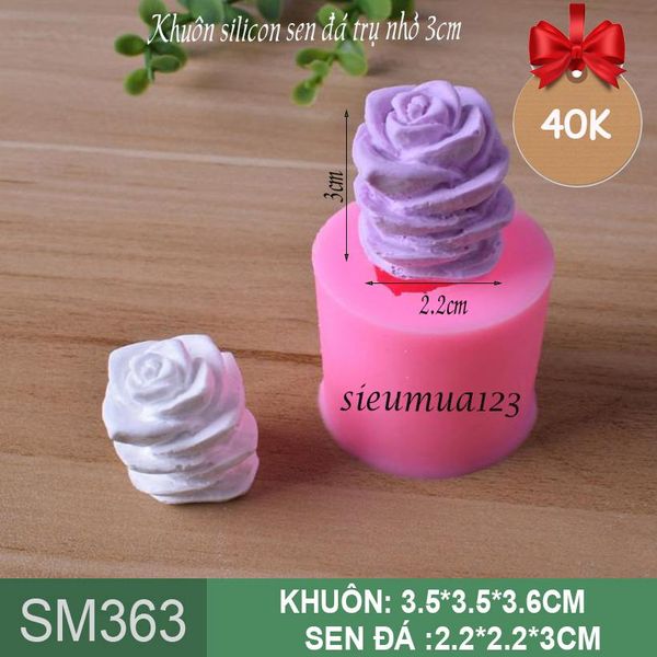 Khuôn silicon làm rau câu cây sen đá trụ nhỏ 3cm ( SM363 ) ( CN228 )