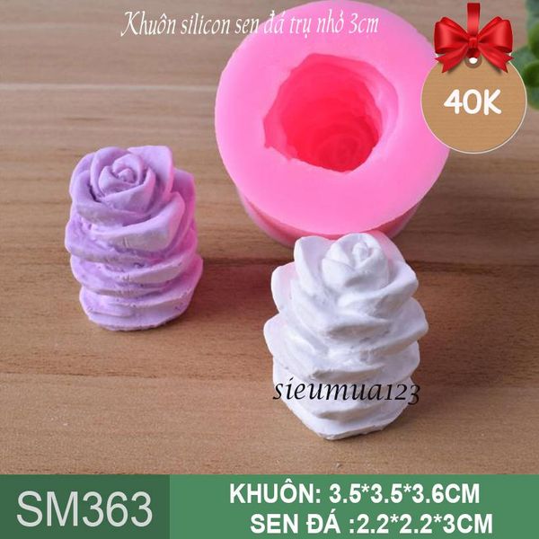 Khuôn silicon làm rau câu cây sen đá trụ nhỏ 3cm ( SM363 ) ( CN228 )