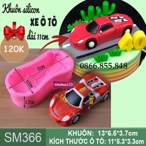 Khuôn silicon làm rau câu xe ô tô dài 11cm ( SM366 )