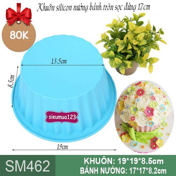 Khuôn silicon nướng bánh tròn cao sọc đứng 17cm ( SM462 )
