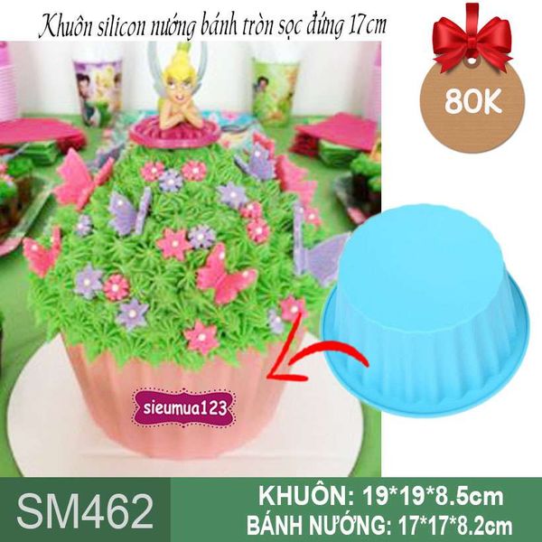 Khuôn silicon nướng bánh tròn cao sọc đứng 17cm ( SM462 )