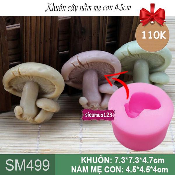 Khuôn silicon cây nấm to 4,5cm ( SM499 )