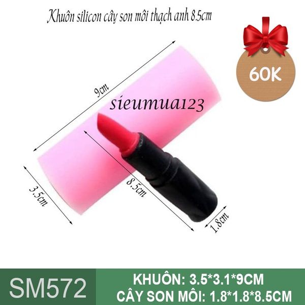 Khuôn silicone cây son môi thạch anh 8,5cm ( SM572 )