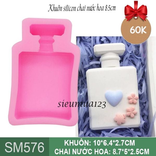 Khuôn silicon chai nước hoa 9cm ( SM576 ) còn 3 cái