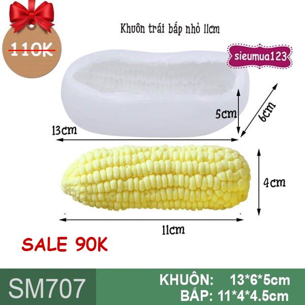 Khuôn silicon trái bắp nhỏ 11cm ( SM707 )