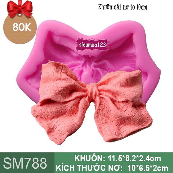 Khuôn rau câu silicon cái nơ to 10cm ( SM788 )