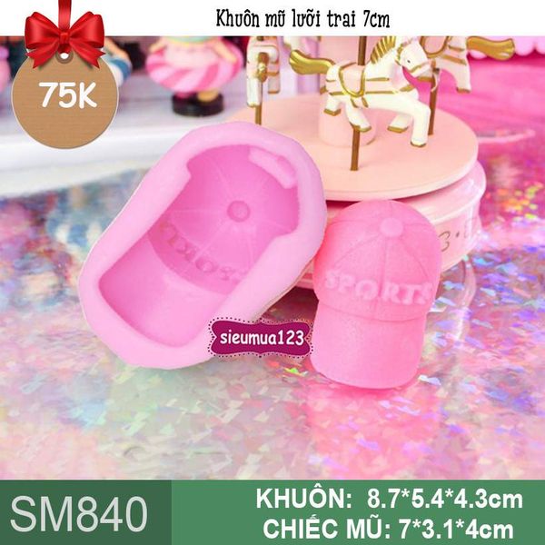 Khuôn silicon cái nón lưỡi trai 7cm ( SM840 )