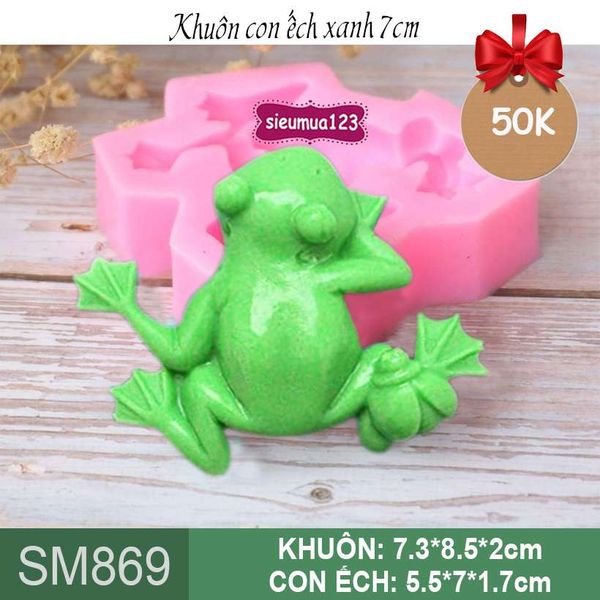 Khuôn rau câu silicon con ếch xanh 7cm ( SM869 )