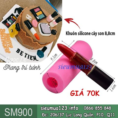 Khuôn silicone cây son trơn 8,8cm ( SM900 )