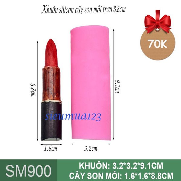 Khuôn silicone cây son trơn 8,8cm ( SM900 )