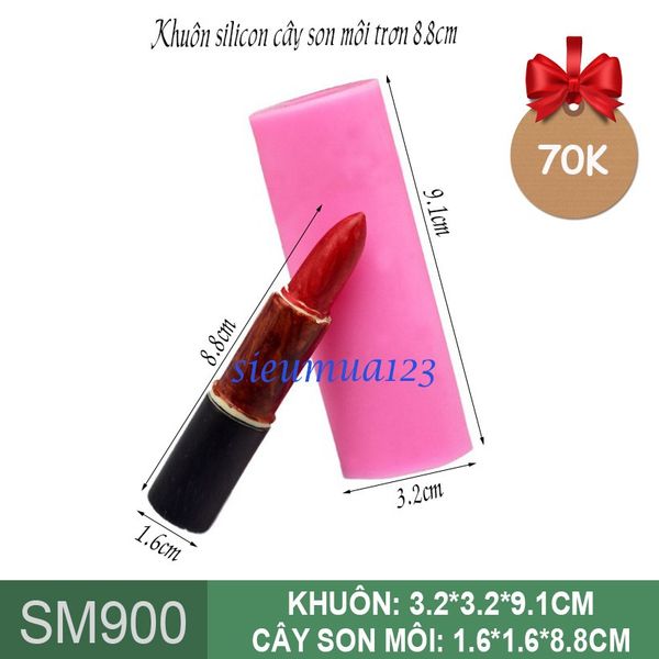 Khuôn silicone cây son trơn 8,8cm ( SM900 )