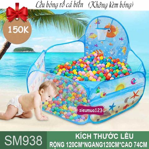 Lều bóng rổ cá biển cho bé ( SM938 ) ( Không Kèm Bóng )