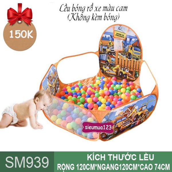 Lều bóng rổ xe màu cam cho bé ( SM939 ) (Không Kèm Bóng)