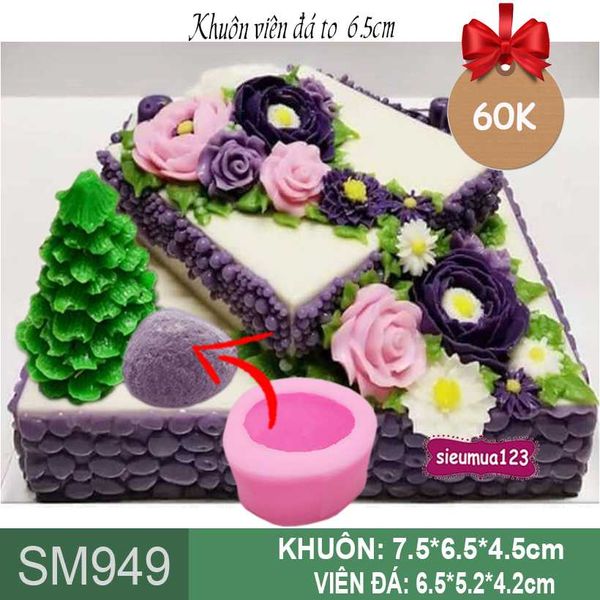 Khuôn rau câu silicon 1 viên đá to 6,5cm ( SM949 )