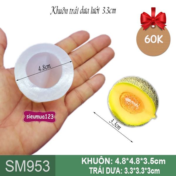 Khuôn silicon dưa lưới 3,3cm ( SM953 )