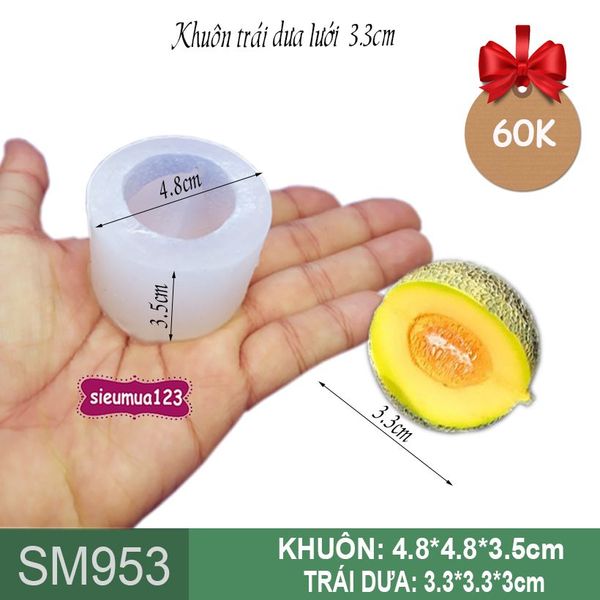 Khuôn silicon dưa lưới 3,3cm ( SM953 )