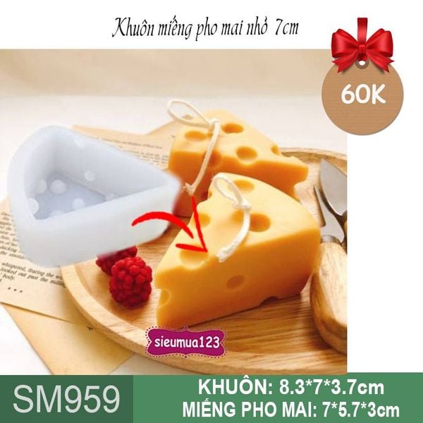 Khuôn rau câu silicon phô mai nhỏ 7cm ( SM959 ) sale