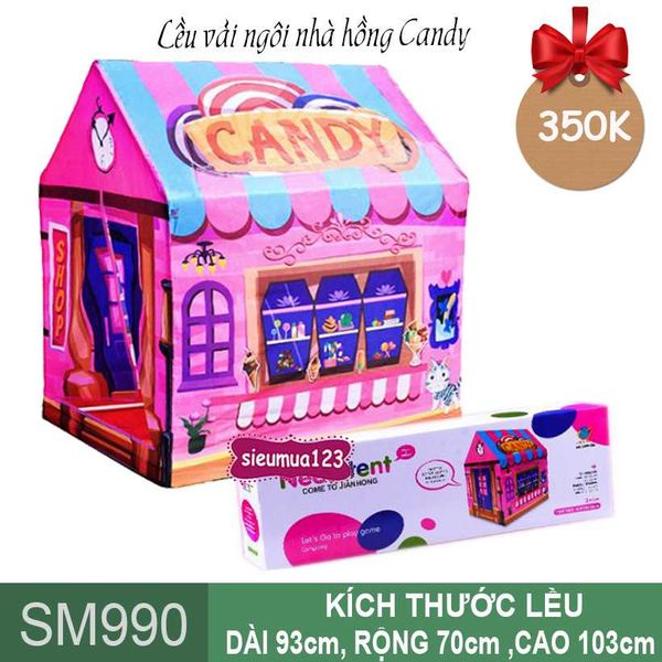 Lều vải ngôi nhà hồng Candy ( SM990 ) (Không Kèm Bóng)