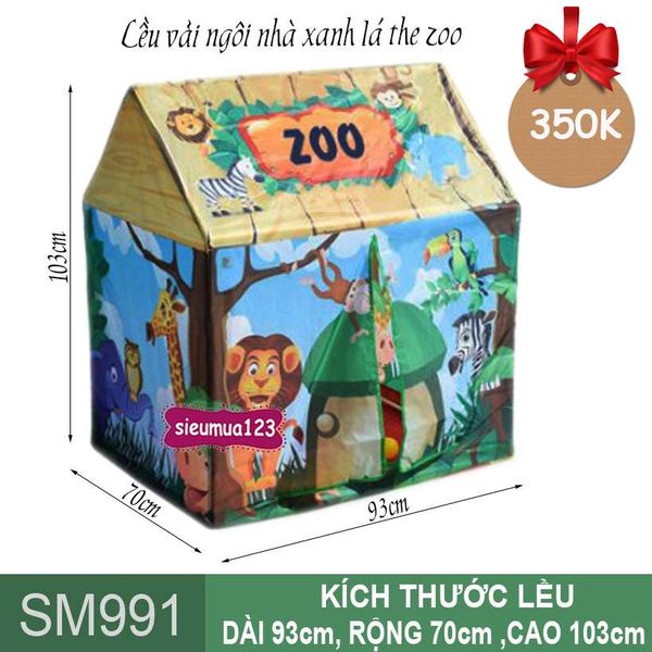 Lều vải ngôi nhà xanh lá the zoo ( SM991 ) (Không Kèm Bóng)
