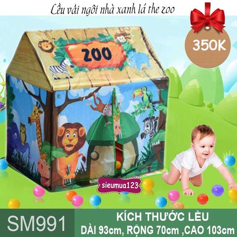 Lều vải ngôi nhà xanh lá the zoo ( SM991 ) (Không Kèm Bóng)