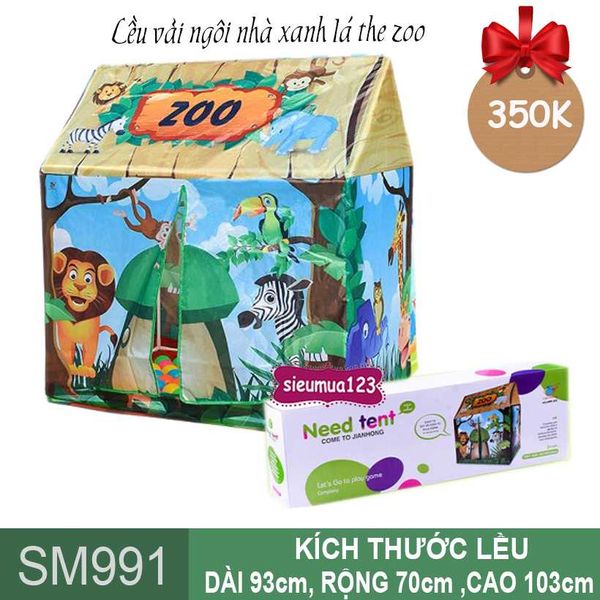 Lều vải ngôi nhà xanh lá the zoo ( SM991 ) (Không Kèm Bóng)