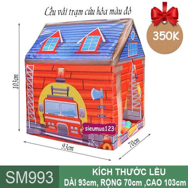 Lều vải trạm cứu hỏa màu đỏ  ( SM993 ) (Không Kèm Bóng)