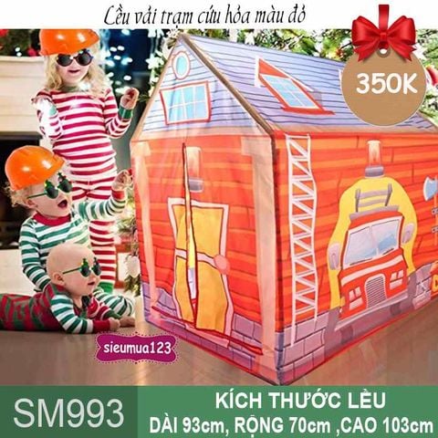 Lều vải trạm cứu hỏa màu đỏ  ( SM993 ) (Không Kèm Bóng)