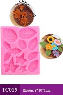 Khuôn silicon làm thạch rau câu 10 Chiếc Lá Hồng Lá Phong ( TC015 )