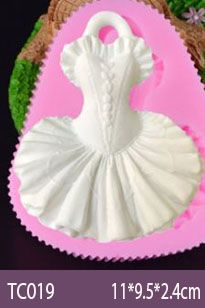 Khuôn silicon làm rau câu Váy Đầm Xòe Dún cho bé ( TC019 )