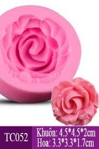 Khuôn silicon Hoa Hồng Nhỏ Nghiêng 3,3cm làm rau câu ( TC052 )