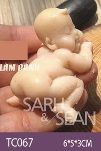 Khuôn silicon em bé baby chu mông 5cm ( TC067 )