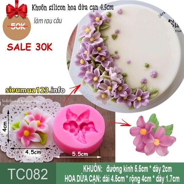 Khuôn silicon làm rau câu Hoa Dừa Cạn 4,5cm ( TC082 )