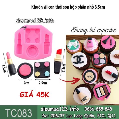 Khuôn silicon mỹ phẩm thỏi son hộp phấn Mac mini 3,5cm ( TC083 )