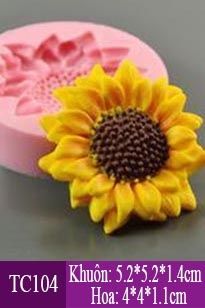 Khuôn silicon làm rau câu hoa hướng dương nhỏ xíu 4cm ( TC104 )