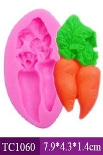 Khuôn silicon củ cà rốt đôi nhỏ 7cm ( TC1060 )