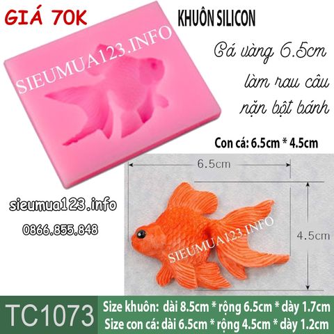 Khuôn silicon con cá vàng 6,5cm ( TC1073 )
