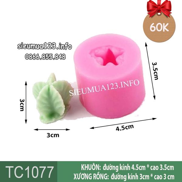 Silicon xương rồng tròn 5 khía ngôi sao ( TC1077 )