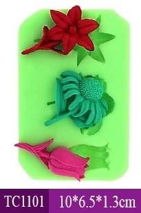 Khuôn rau câu silicon 4d : Khuôn hoa tulip hoa bồ công anh hoa lily ( TC1101 ) còn 1 cái
