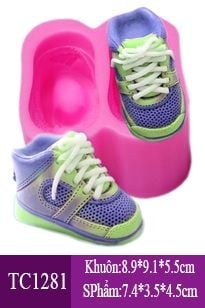 Khuôn silicon đôi giày bé trai Adidas 7,5cm ( TC1281 )