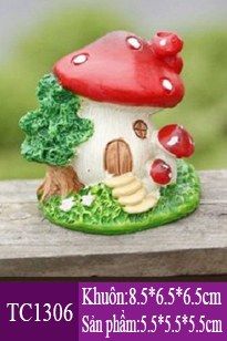 Khuôn Silicon Ngôi nhà nấm 5,5cm ( TC1306 )