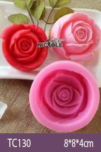 Khuôn silicon làm rau câu Hoa Hồng Nở Bo Tròn 6.5cm ( TC130 )