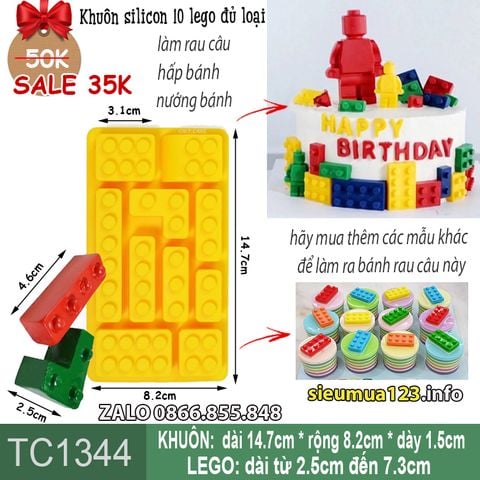 Khuôn silicon 10 lego đủ loại ( TC1344 )
