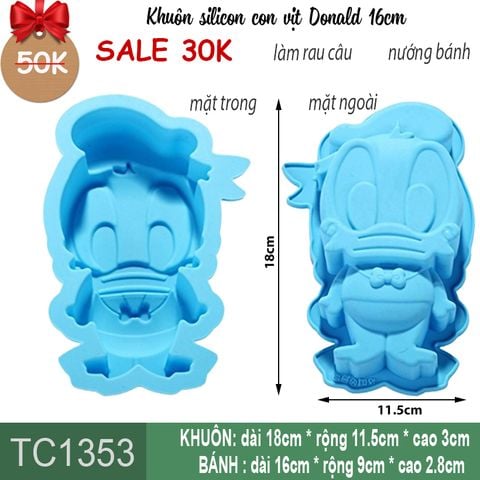 Khuôn silicon con vịt Donald 16cm ( TC1353 )