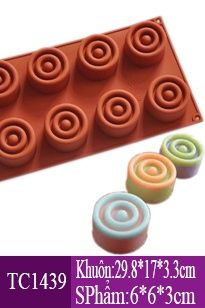 Silicon 8 trụ tròn xoắn ốc 6cm ( TC1439 )